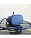 Prada Calfskin Drawstring Bucket Bag 1BH038 Blue 2019