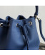 Prada Calfskin Drawstring Bucket Bag 1BH038 Blue 2019