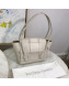 Bottega Veneta Arco Small Bag in Smooth Maxi Woven Calfskin White 2019