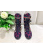 Gucci GG Wool Ankle Short Boot 578585 Blue/Red/Black 2019