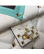 Valentino Medium V Inlay Candystud Stripes Top Handle Bag White/Black/Green 2018