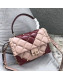 Valentino Medium V Inlay Candystud Top Handle Bag Pink/Red 2018