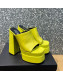 Versace Calfskin Platform Slide Sandals 15.5cm Yellow 2022 26