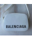 Balenciaga Ville Camera Bag in Grained Leather White 2019
