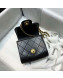 Chanel Quilted Leather Pearl Square Clutch with Chain AP0997 Black 2019