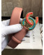 Chanel Calfskin Belt with Double Colors CC Buckle 30mm Dusty Pink