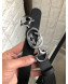 Gucci Leather Belt with Interlocking G Horsebit 20MM Black/Silver 2019