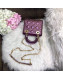 Dior Lady Dior Studs Calfskin Mini 17cm Bag Purple 2019
