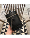 Chanel CC Lambskin Vanity Case Top Handle Bag Black 2019
