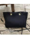 Chanel Deauville Lurex Canvas Medium Shopping Bag A93786 Navy Blue/Gold 2019