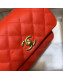 Chanel Quilted Calfskin Medium Flap Bag with Top Handle AS1155 Red 2020