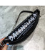 Balenciaga Souvenir XS Graffiti Calfskin Belt Bag Black/White 2019