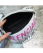 Balenciaga Souvenir XS Graffiti Calfskin Belt Bag White/Pink 2019