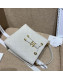 Chanel Drawstring Bucket Top Handle Bag in Grained Calfskin AS0310 White 2019