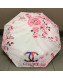 Chanel CC Flower Print Umbrella Pink/White 2019