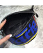 Balenciaga Souvenir XS Graffiti Calfskin Belt Bag Black/Blue/Yellow 2019