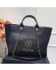Chanel Deauville Grained Calfskin Medium Shopping Bag A57067 Black/Gold 2019
