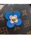 Louis Vuitton Blooming Flowers Pochette Double Zip Chain Wallet in Monogram Canvas M63905 Blue 2019