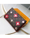 Louis Vuitton Blooming Flowers Pochette Double Zip Chain Wallet in Monogram Canvas M63905 Red 2019