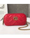 Gucci GG Marmont Mini Chain Bag 546581 Red 2019