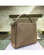 Fendi Peekaboo X-Lite Medium Bag in FF Pocket and Supple Calfskin Nude 2019