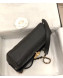 Chanel Quilted and Chevron Calfskin Flap Bag with Top Handle AS0804 Black 2019