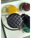 Chanel Quilted Lambskin Chain CC Round Clutch with Chain AP0725 Black 2019