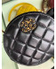 Chanel Quilted Lambskin Chain CC Round Clutch with Chain AP0725 Black 2019