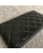 Chanel Calfskin Stripes Trim Wallet A80069 Black