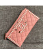 Chanel Calfskin Stripes Trim Wallet A80069 Pink