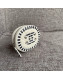 Chanel Calfskin Stripes Trim Classic Zipped Coin Purse White