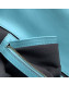 Fendi Baguette Large FF Logo Lambskin Flap Bag Light Blue 2019
