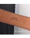 Fendi Calfskin Leather Belt with FF Buckle 30MM Black