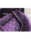 Chanel Quilted Denim Large Flap Bag Purple 2020