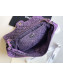 Chanel Quilted Denim Large Flap Bag Purple 2020