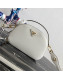 Prada Odette Saffiano Leather Bag 1BH123 White 2019