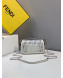 Fendi Mini Baguette Top Handle Bag White/Transparent 2019