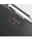 Prada Men's Saffiano Leather Square Bandoleer Shoulder Bag 2VH069 Black 2019