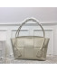 Bottega Veneta Arco Large Bag in Smooth Maxi Woven Calfskin White 2019