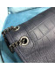 Saint Laurent Niki Baby Chain Bag in Matte Crocodile Leather 533037 Blue 2019