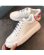 Prada Calfskin Logo Back Sneakers White 2019