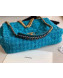 Chanel 19 Tweed Maxi Flap Bag AS1162 Blue 2019