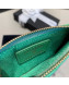 Chanel Quilted Lambskin Zipped Classic Card Holder AP0767 Green 2019