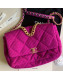 Chanel 19 Tweed Maxi Flap Bag AS1162 Purple 2019