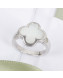 Van Cleef & Arpels Clover Ring White/Silver 2021 12