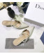 Dior J'Adior Teddy-D Fringe Mules in Braided Lambskin White 2020