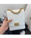 Chanel Grained Calfskin Boy Flap Bag AS0130 White/Gold 2019