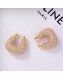 Celine Crystal Earrings Gold 2021 03