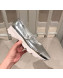 Chanel Lace-up Mary Jane Flat Shoe G34464 Silver 2019