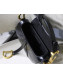 Dior Saddle Medium Bag in Crocodile Embossed Leather Black 2019